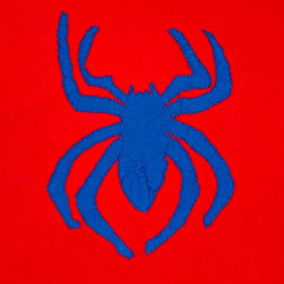 Handsewn Spider Graphic Tee | Unisex M | Artisan Originals | Red Blue Spider - Picture 3 of 7